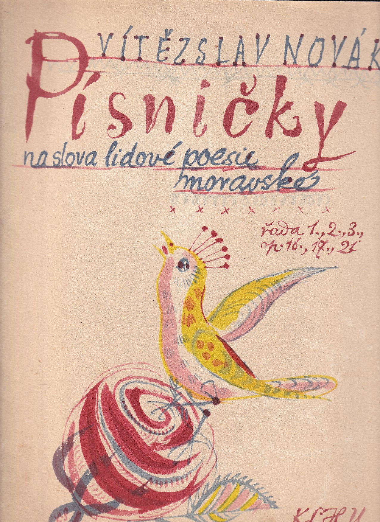 Písničky na slova lidové poezie moravské - noty