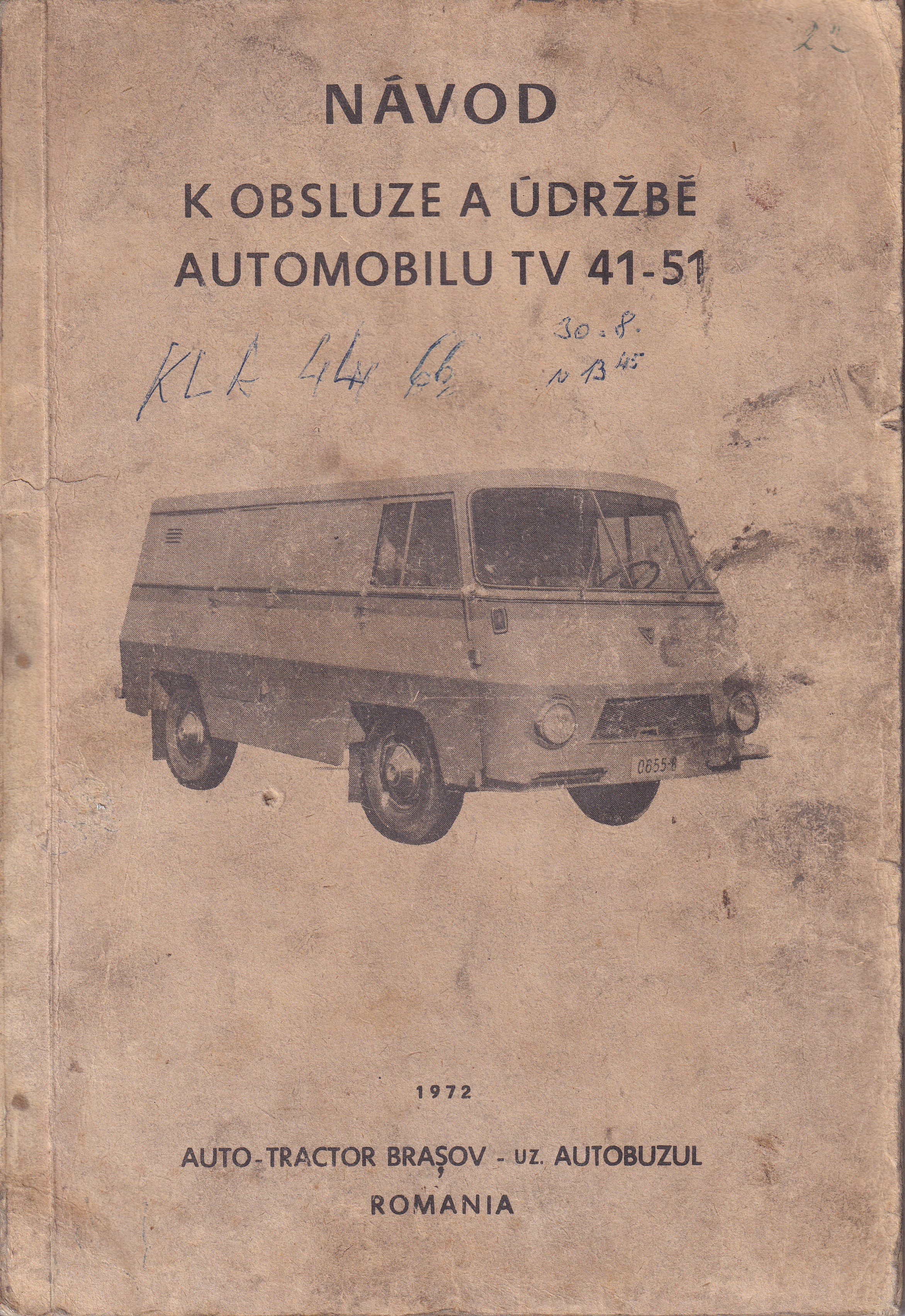 Návod k obsluze na údržbě automobilu TV 41-51