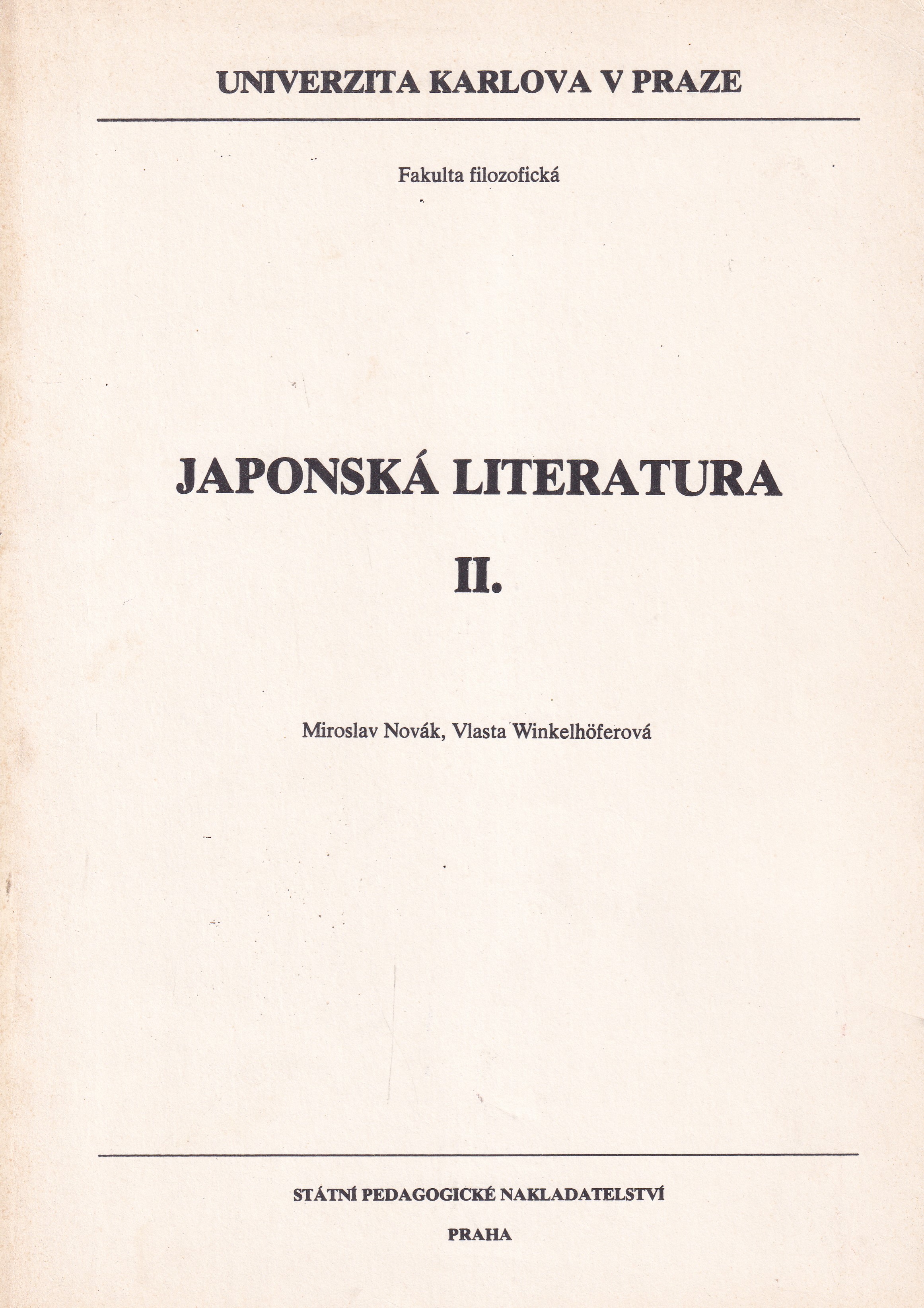 Japonská literatura II.