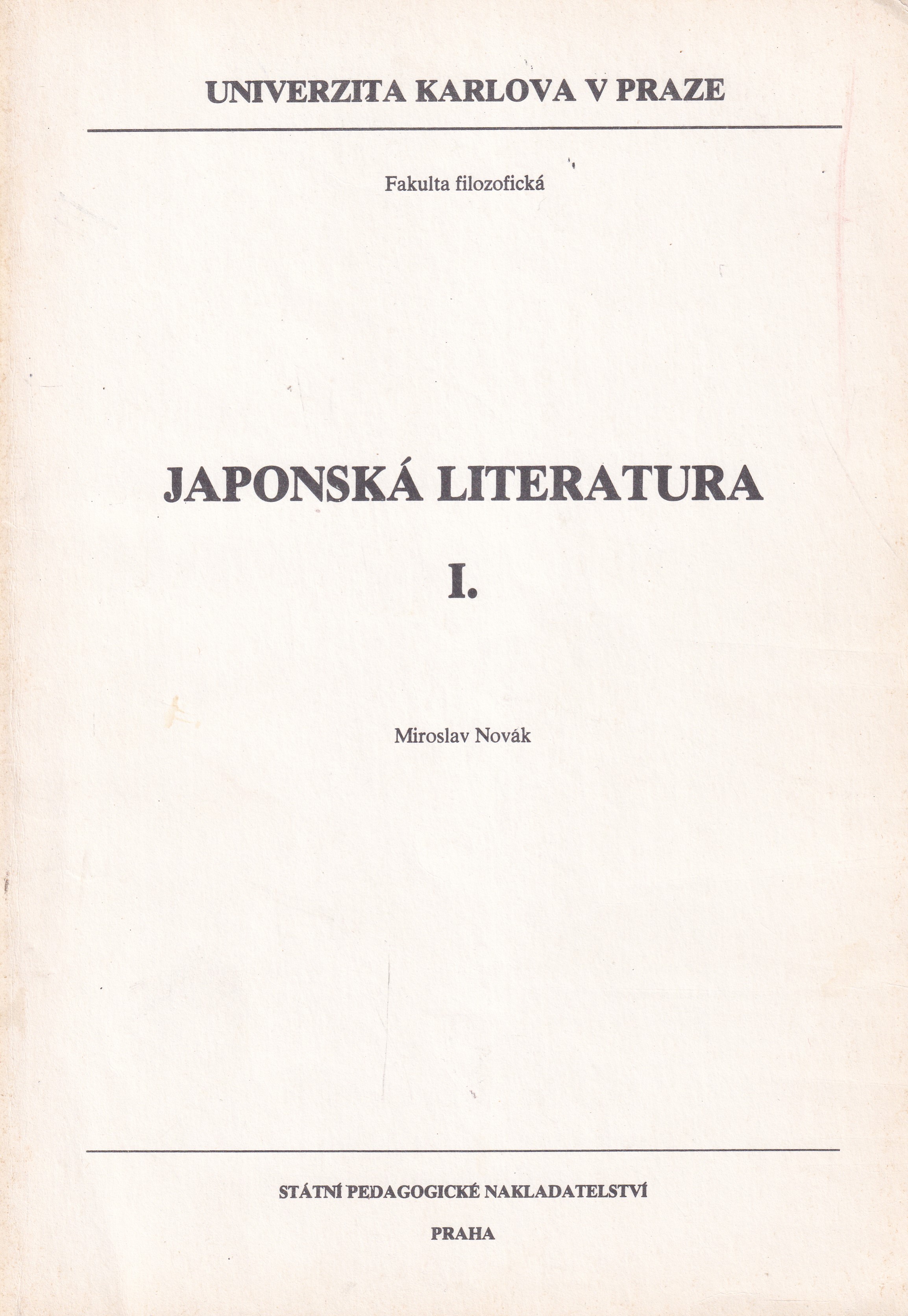 Japonská literatura I.