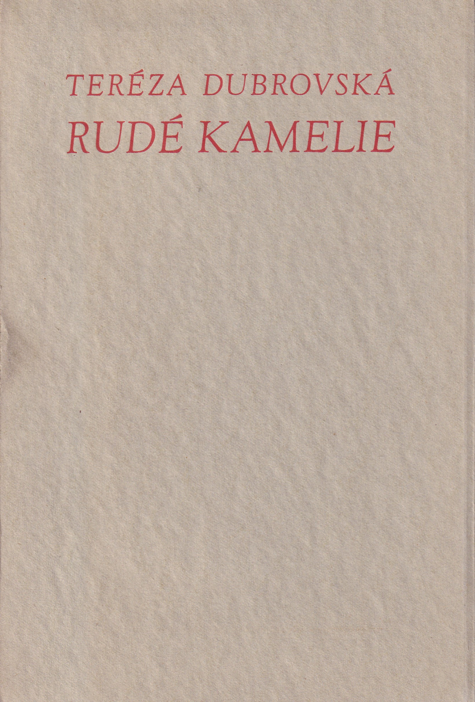 Rudé kamelie / suchá jehla T.F. Šimon