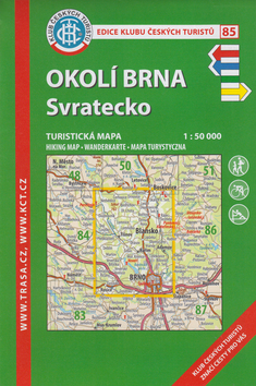 KČT 85 Okolí Brna Svratecko 1:50 000