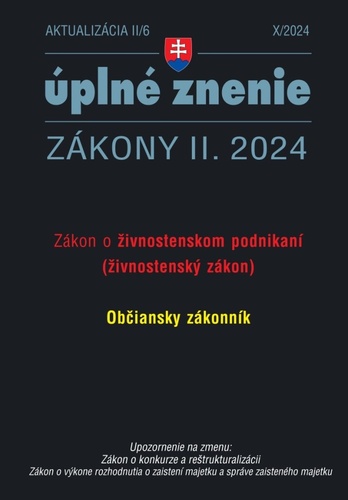 Aktualizácia II/6 2024 – Živnostenské podnikanie