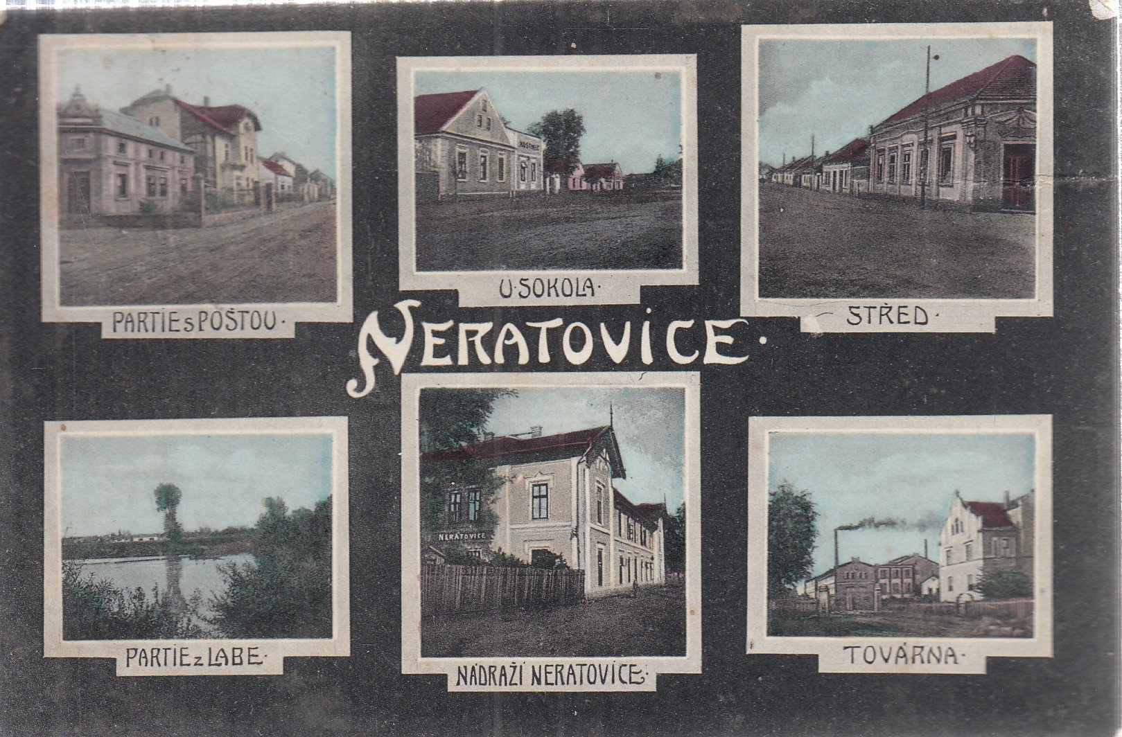 Neratovice - pohled - pohlednice