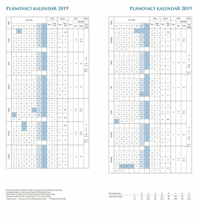 Kapesní diář Sovy 2019, plánovací měsíčn