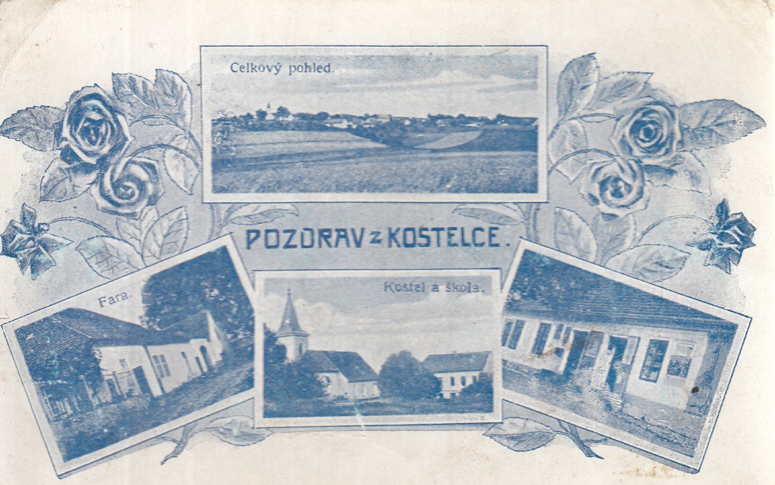 Pozdrav z Kostelce - pohled - pohlednice