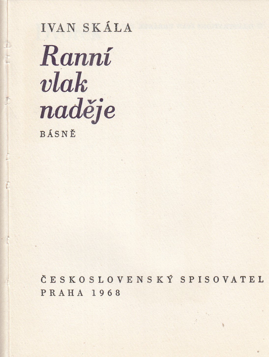 Ranní vlak naděje - básně