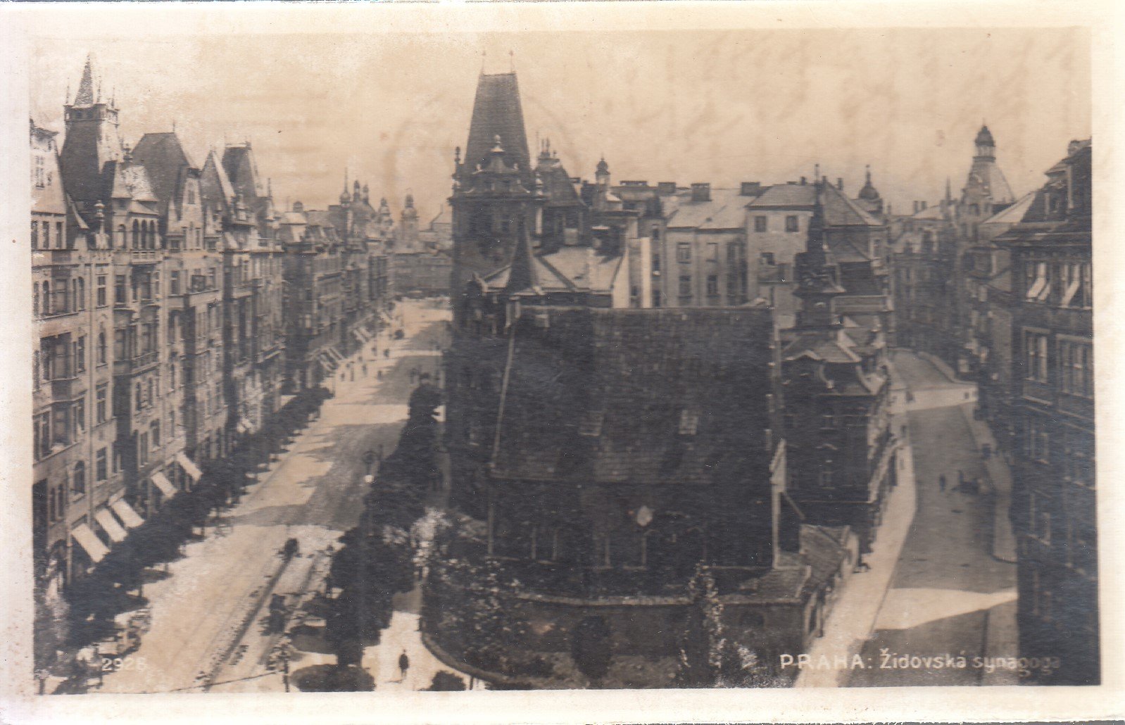 Praha, Židovská synagoga / pohlednice