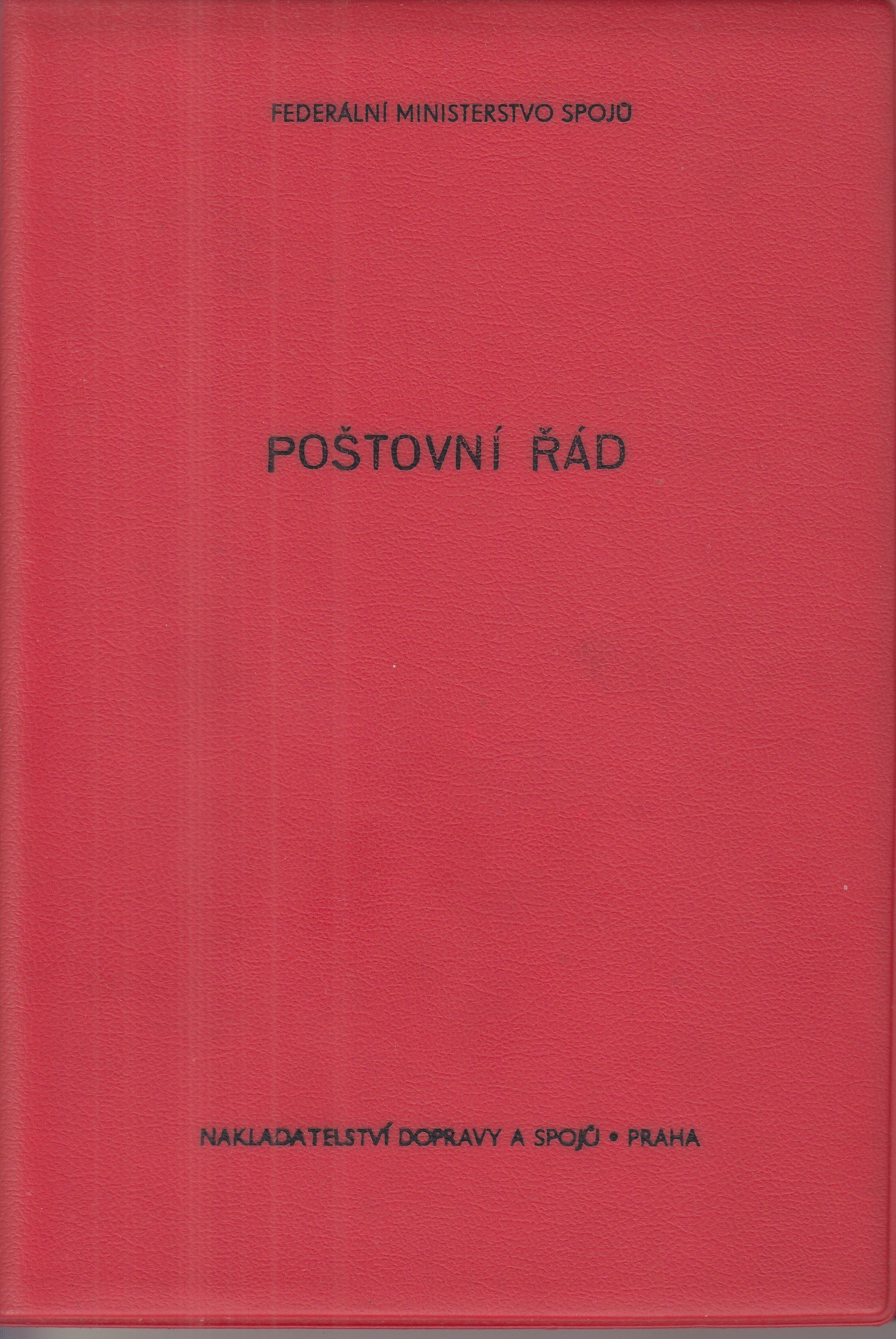 Poštovní řád účinnost od 1. března 1968