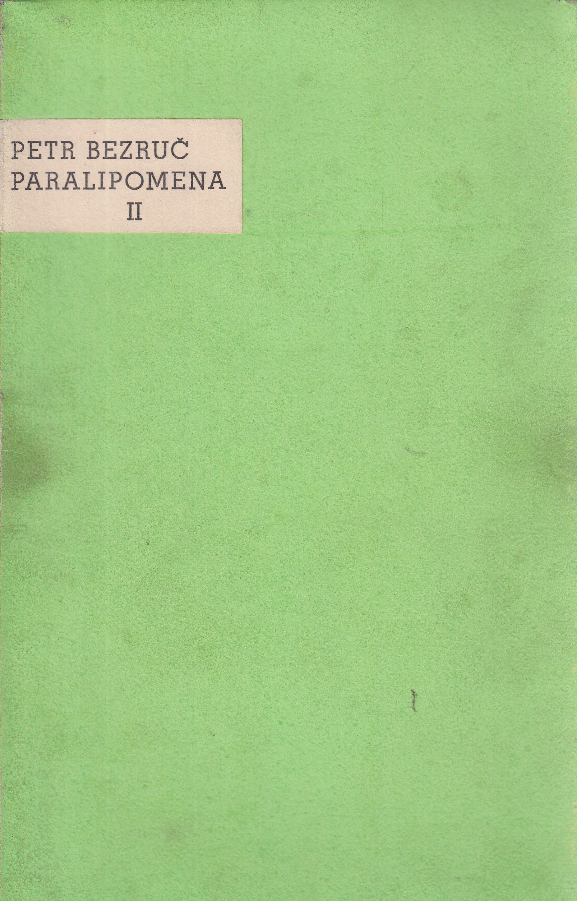 Paralipomena. 2