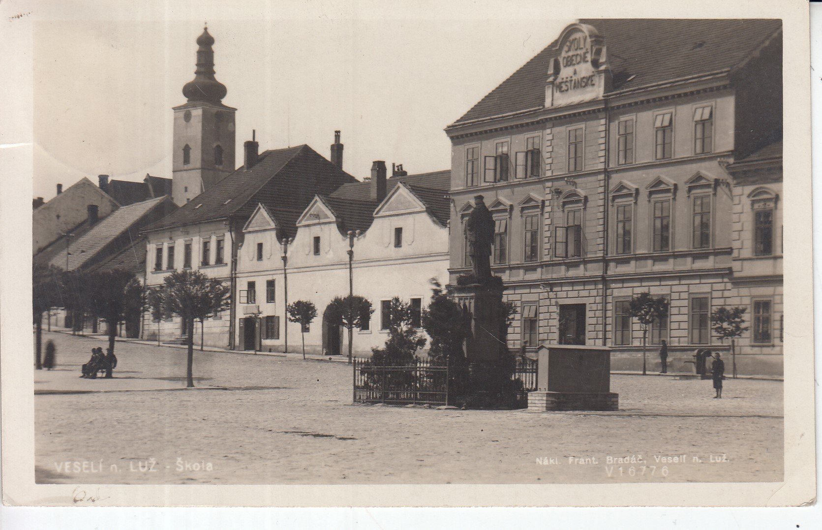 Veselí n. Luž.: Škola / pohlednice