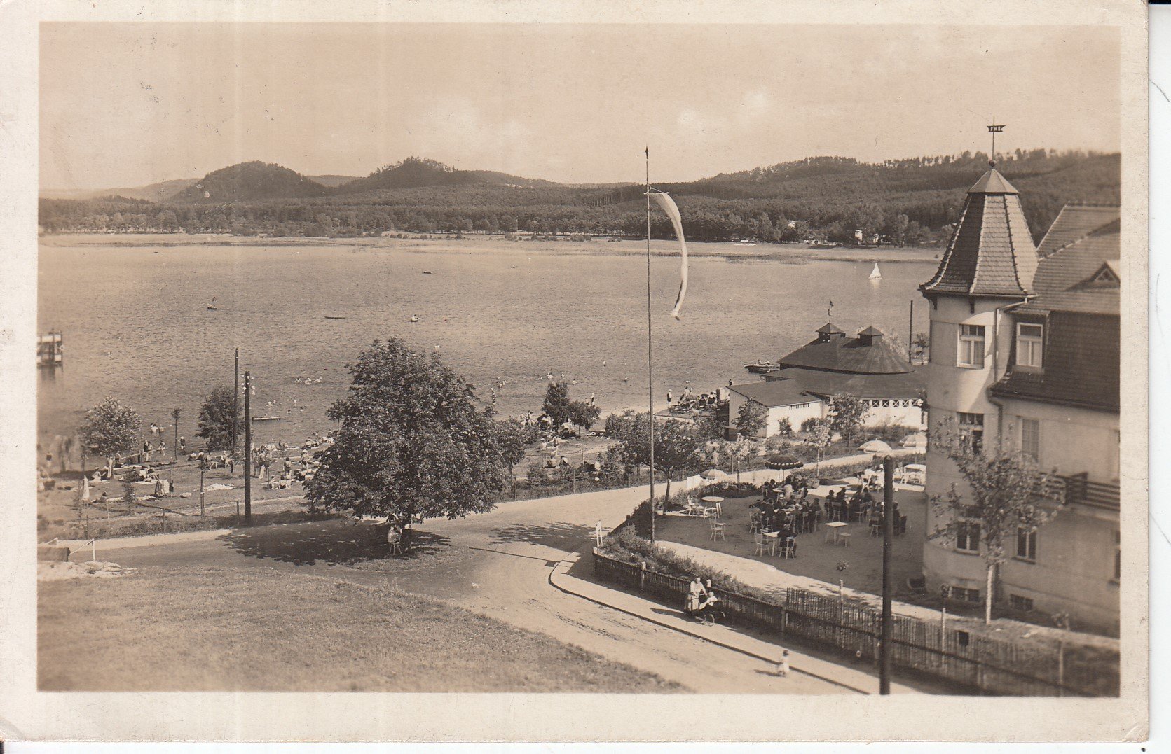 Letovisko Stráž p. Ralskem. Pláž / pohlednice