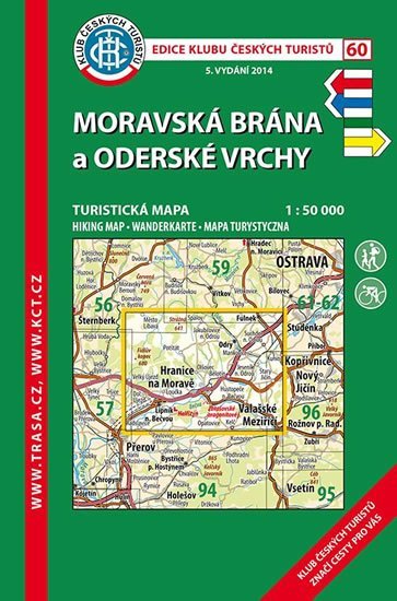 KČT 60 Moravská brána a Oderské vrchy 1:50 000