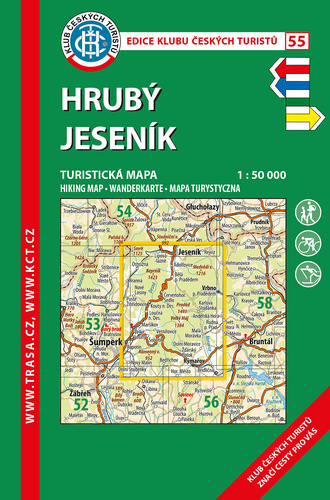 KČT 55 Hrubý Jeseník 1:50 000