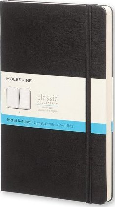 Zápisník Moleskine tvrdý tečkovaný černý L