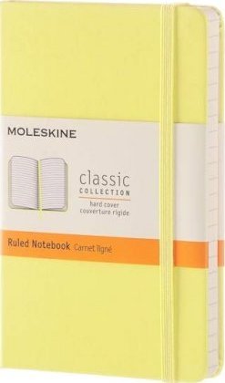 Zápisník Moleskine tvrdý, linkovaný, žlutý S
