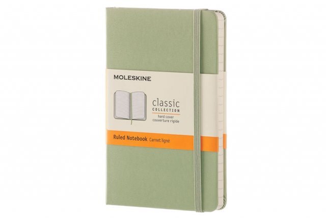 Zápisník Moleskine tvrdý, linkovaný, zelený S