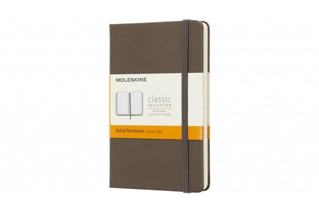 Zápisník Moleskine tvrdý linkovaný hnědý S