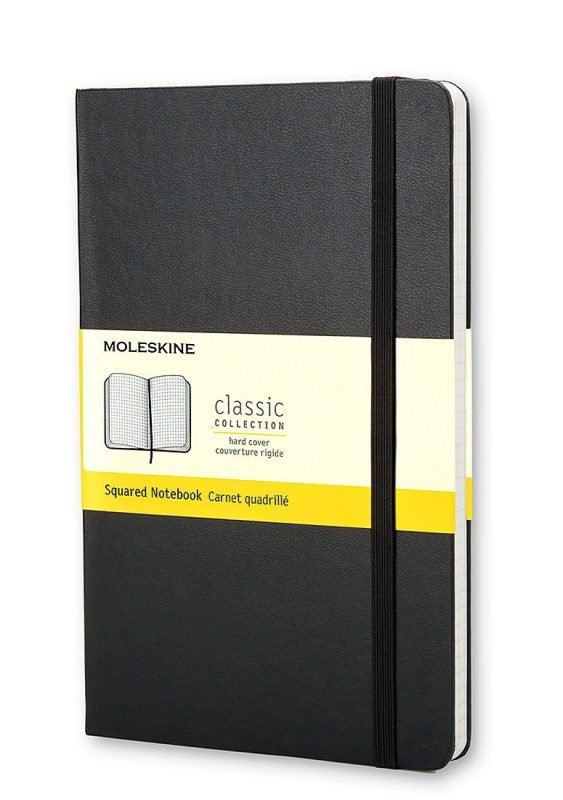 Zápisník Moleskine tvrdý čtverečkovaný, černý S
