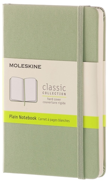 Zápisník Moleskine tvrdý, čistý, zelený S
