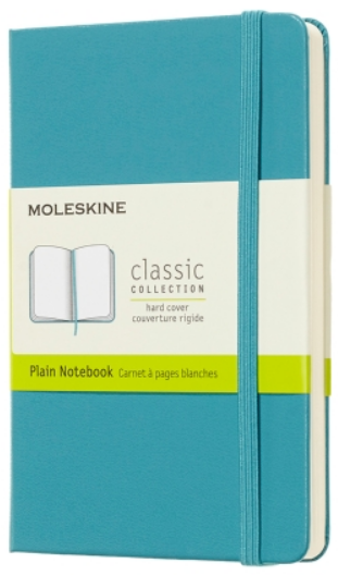 Zápisník Moleskine tvrdý, čistý, modrozelený S