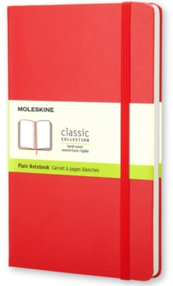 Zápisník Moleskine tvrdý čistý červený S Mám Chci si koupit