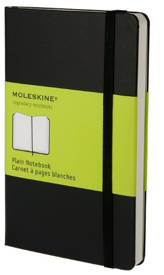 Zápisník Moleskine tvrdý, čistý, černý S