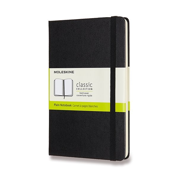 Zápisník Moleskine tvrdý čistý černý M