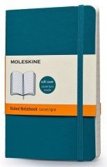 Zápisník Moleskine měkký linkovaný modrozelený S