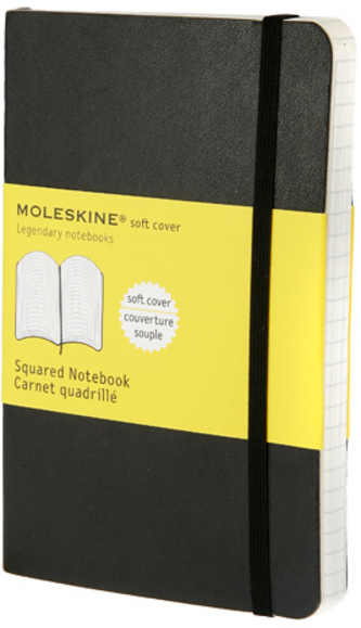 Zápisník Moleskine měkký čtverečkovaný černý S