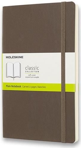 Zápisník Moleskine měkký čistý hnědý L
