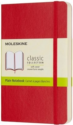 Zápisník Moleskine měkký, čistý, červený S