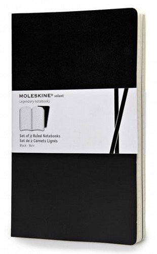 Zápisník Moleskine: Volant zápisníky linkované černé L