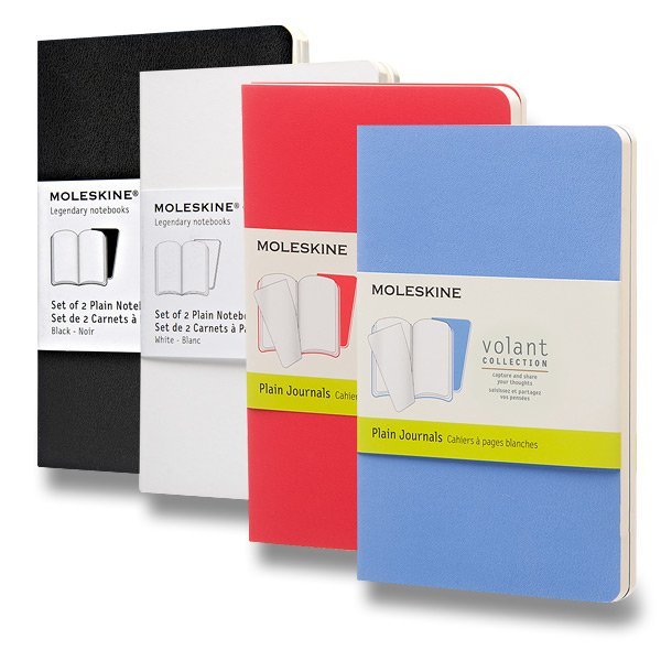 Sešity Moleskine Volant - měkké desky - černé S