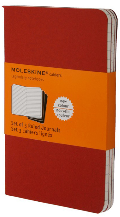 Notesy Moleskine 3 ks - červené, linkované S