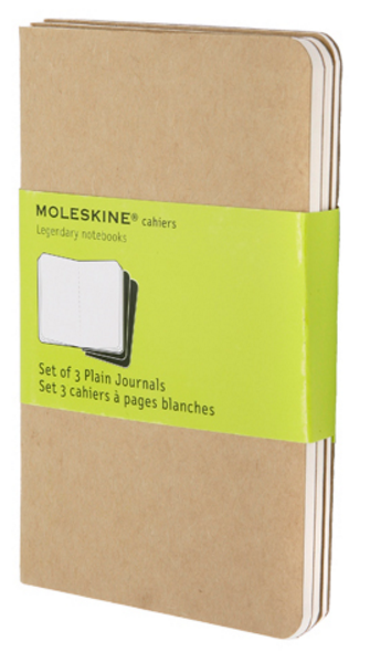 Notesy Moleskine 3 ks - béžové, čisté S