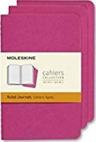 Sešity Moleskine 3 ks linkované růžové L