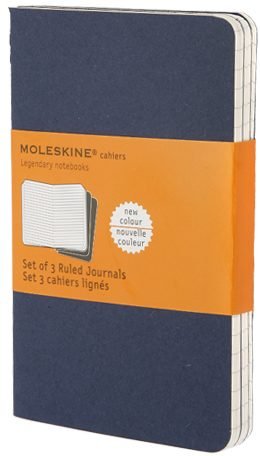 Sešity Moleskine 3 ks linkované modré S