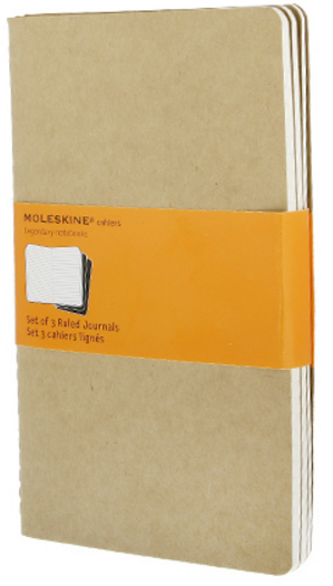 Notesy Moleskine 3 ks - linkovaný, béžový L
