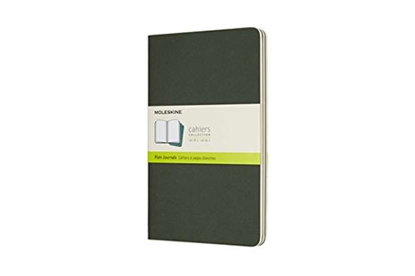 Sešity Moleskine 3 ks čisté zelené L