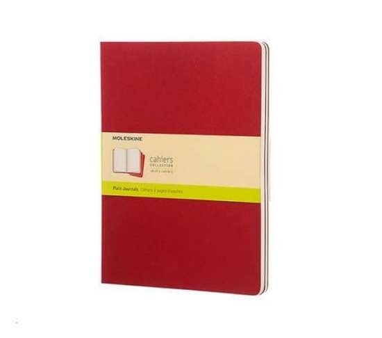 Sešity Moleskine 3 ks čisté červené S