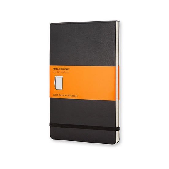 Reportér Moleskine tvrdý linkovaný černý L
