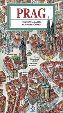 Praha - panoramatická mapa (německy)