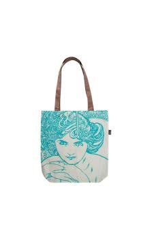 Plátěná taška Alfons Mucha – Emerald, Fresh Collection