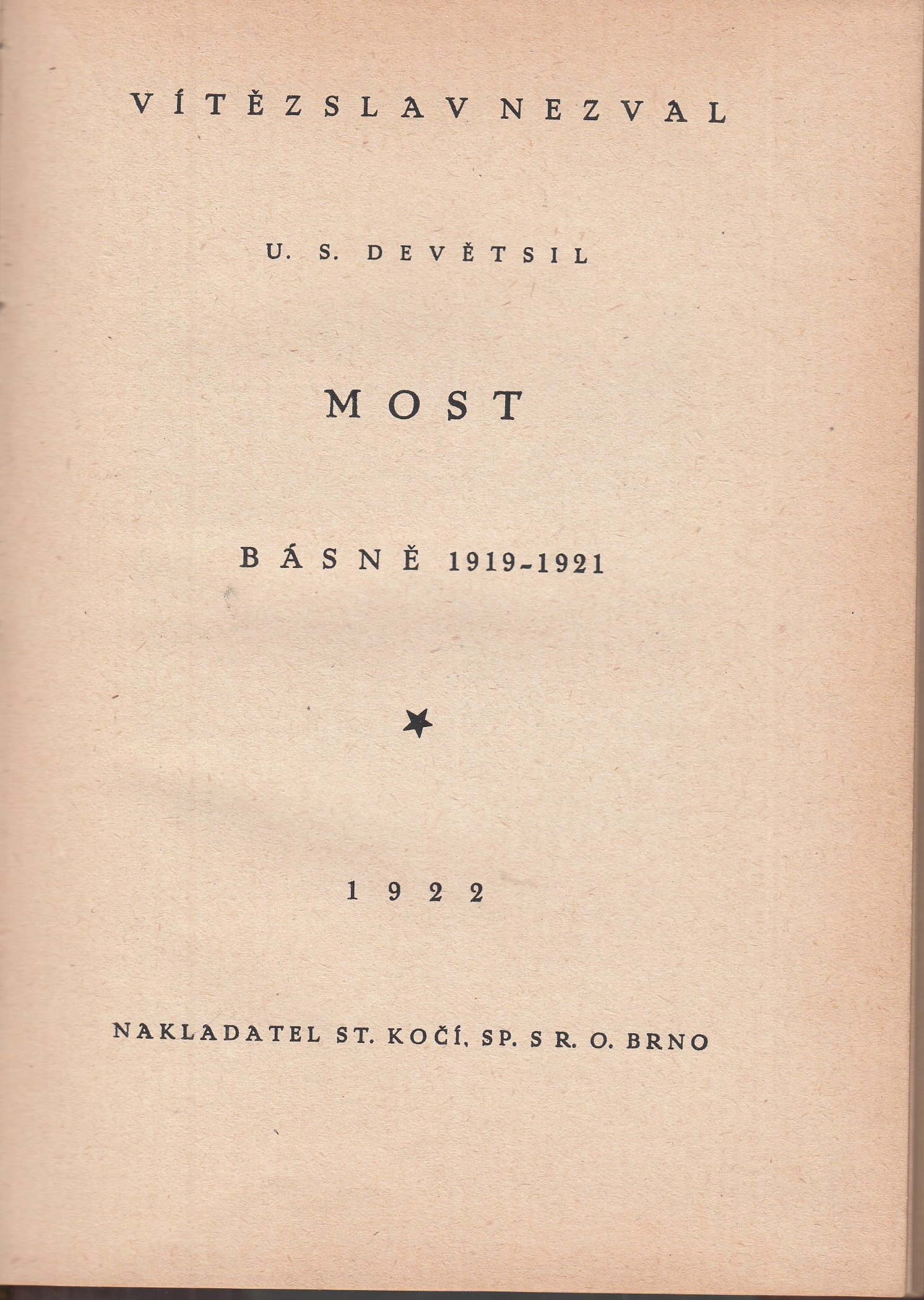 Most : básně 1919-21