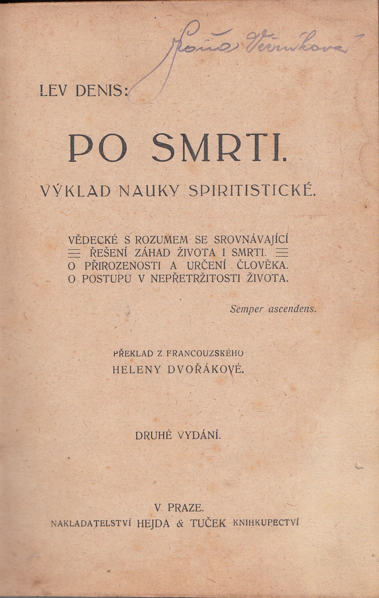 Po Smrti - výklad nauky spiritistické