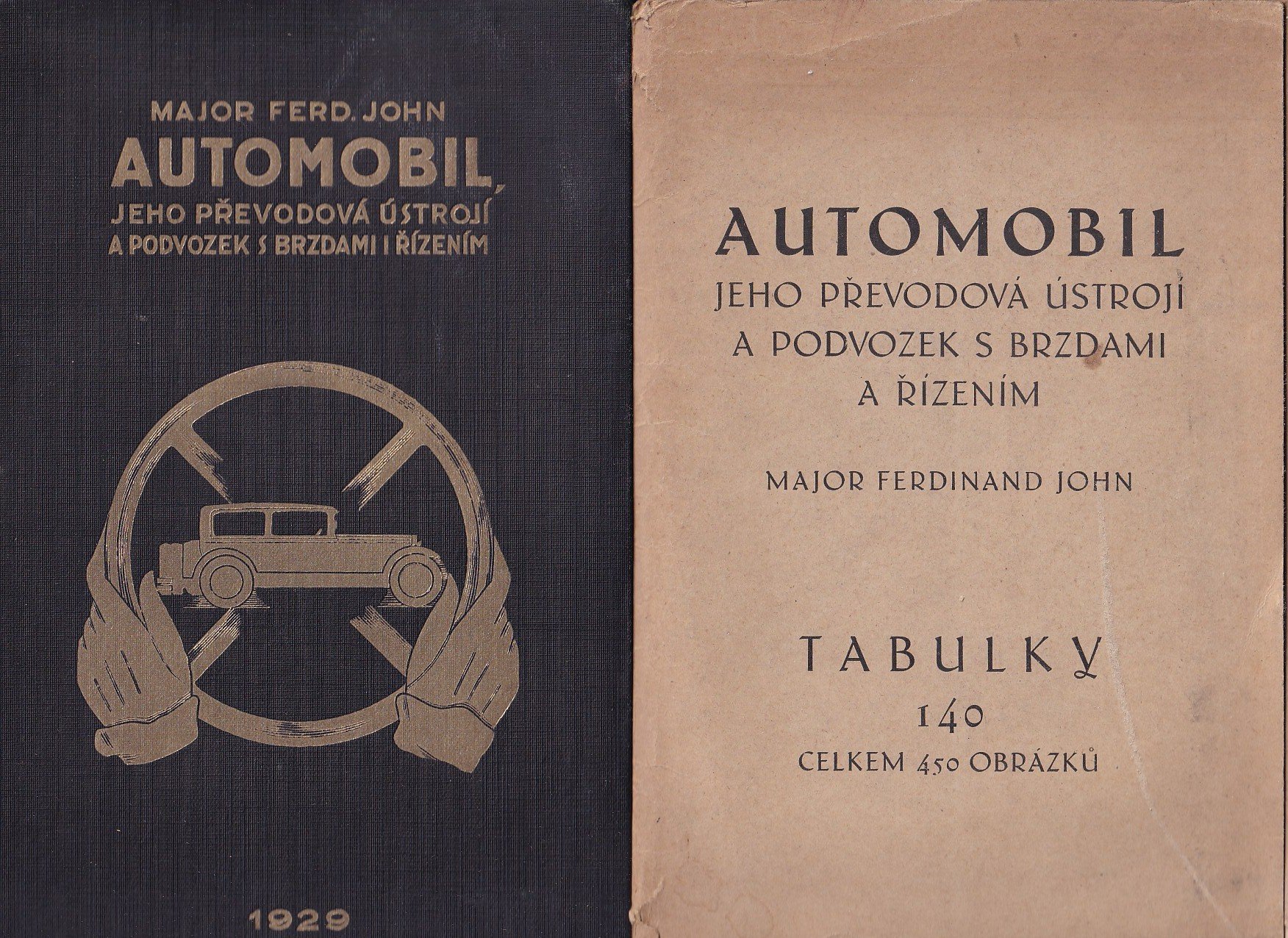 Automobil, jeho převodová ústrojía podvozek s brzdami i řízením + tabulky