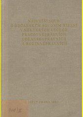 Nejvyšší soud o občanském soudním řízení v některých věcech pracovněprávních, občanskoprávních a rodinněprávních : sborník stano