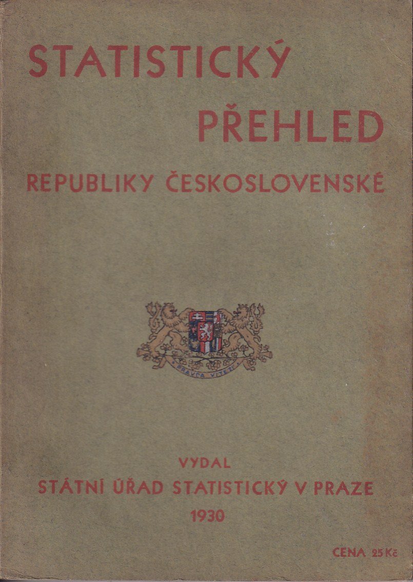 Statistický přehled republiky Československé / sestavil Státní úřad statistický