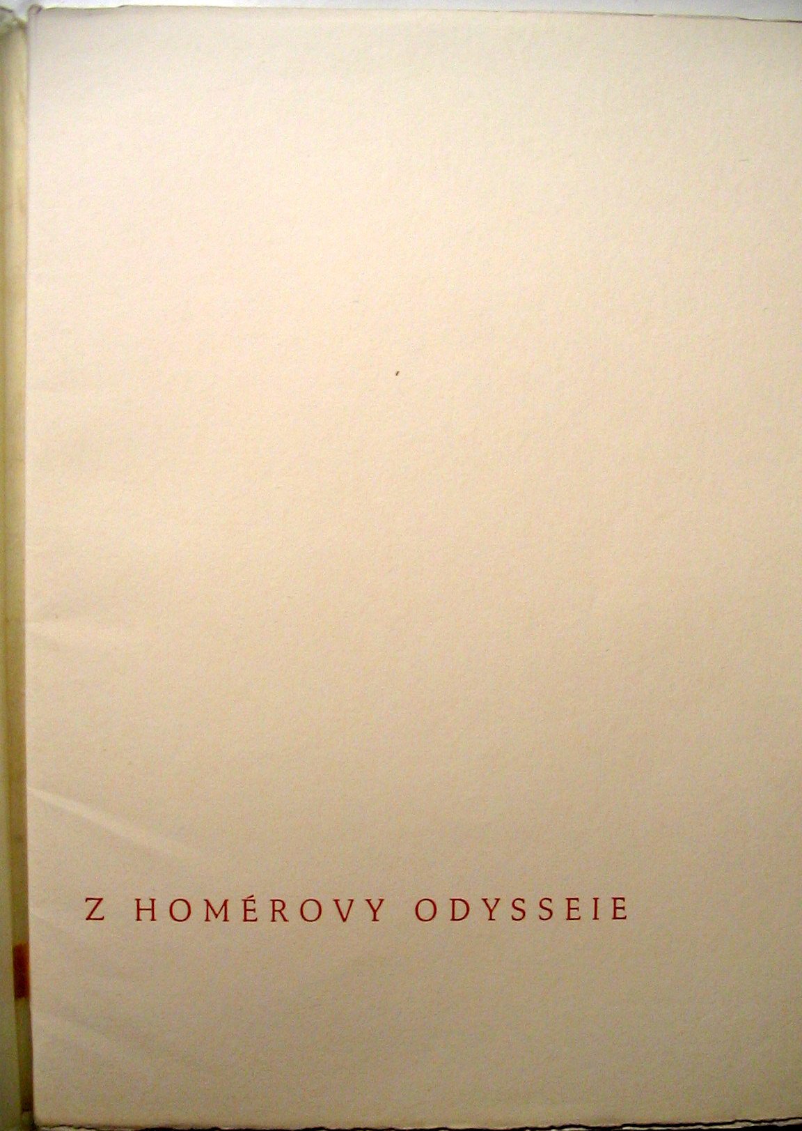 Z Homérovy Odysseie  - podpis Antonín Strnadel, číslo výtisku 44/200